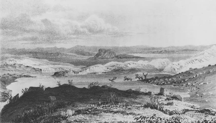 Sussex-See, Quelle des Thlew-ee-cho-Flusses, 1836